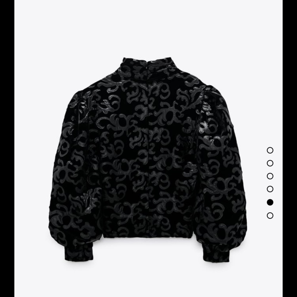 Zara combination velvet top